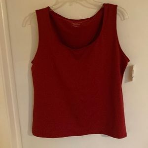 Charter Club Sleeveless Dark Red Top size XL NWT